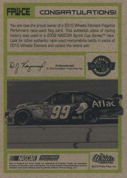 2010 Wheels Element - Flagship Performers Wins White #FPW-CE Carl Edwards Back