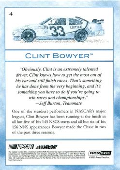 2010 Press Pass Eclipse - Gallery Edition #4 Clint Bowyer Back
