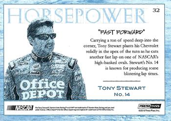 2010 Press Pass Eclipse - Gallery Edition #32 Tony Stewart's Car Back