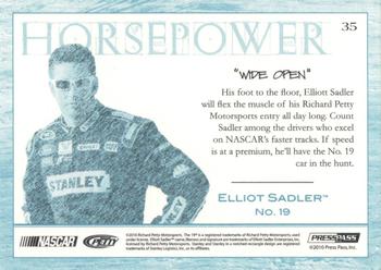 2010 Press Pass Eclipse - Gallery Edition #35 Elliott Sadler's Car Back