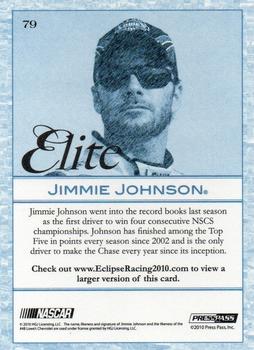 2010 Press Pass Eclipse - Gallery Edition #79 Jimmie Johnson Back