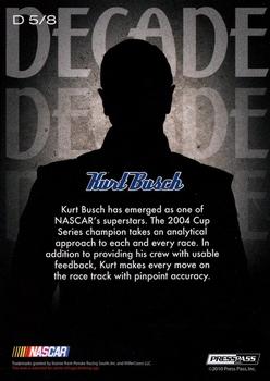 2010 Press Pass Eclipse - Decade #D 5 Kurt Busch Back