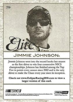 2010 Press Pass Eclipse - Gold #79 Jimmie Johnson Back