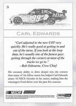2010 Press Pass Eclipse - eBay Previews #3 Carl Edwards Back