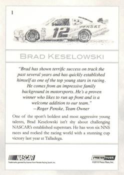 2010 Press Pass Eclipse - Purple #1 Brad Keselowski Back