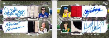 2010 Press Pass Five Star - Classic Compilations Combos Firesuit Autographs #CCM-PPYW Richard Petty/David Pearson/Cale Yarborough/Darrell Waltrip Front
