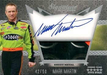 2010 Press Pass Five Star - Signature Souvenirs Dusted Aluminum #SS-MM Mark Martin Front