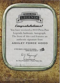 2010 Press Pass Legends - Autographs Copper #NNO Ashley Force Hood Back