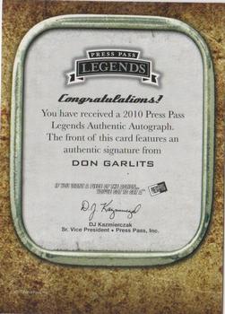 2010 Press Pass Legends - Autographs Copper #NNO Don Garlits Back