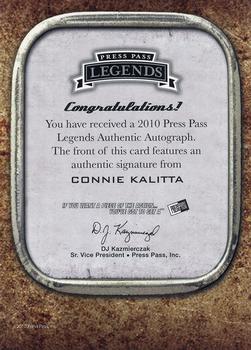 2010 Press Pass Legends - Autographs Silver #NNO Connie Kalitta Back