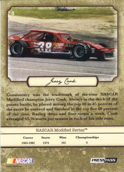2010 Press Pass Legends - Solo #8 Jerry Cook Back