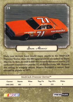 2010 Press Pass Legends - Solo #24 Dave Marcis Back