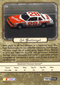 2010 Press Pass Legends - Gold #35 Cale Yarborough Back
