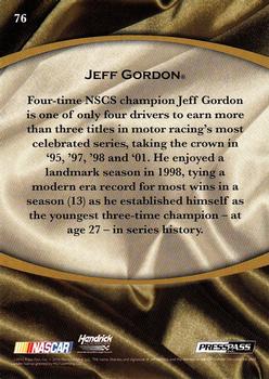 2010 Press Pass Legends - Gold #76 Jeff Gordon Back