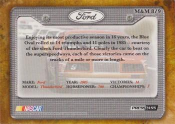 2010 Press Pass Legends - Make and Model Gold #M&M 8 Ford Back