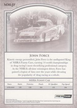 2010 Press Pass Legends - Motorsports Masters Blue #MM-JF John Force Back