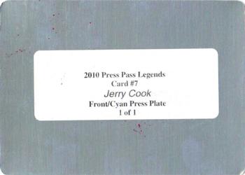 2010 Press Pass Legends - Press Plates Cyan #8 Jerry Cook Back