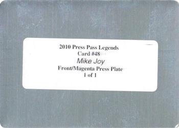 2010 Press Pass Legends - Press Plates Magenta #48 Mike Joy Back