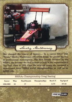 2010 Press Pass Legends - Red #26 Shirley Muldowney Back
