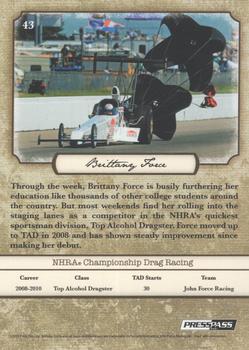 2010 Press Pass Legends - Red #43 Brittany Force Back