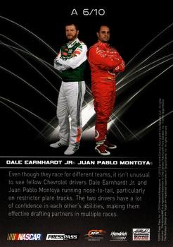 2010 Press Pass Premium - Allies #A 6 Dale Earnhardt Jr. / Juan Pablo Montoya Back