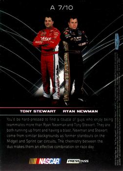 2010 Press Pass Premium - Allies #A 7 Tony Stewart / Ryan Newman Back