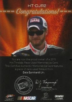 2010 Press Pass Premium - Hot Threads #HT-DJR2 Dale Earnhardt Jr. Back