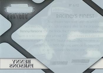 2010 Press Pass Showcase - Racing's Finest #RF 6 Benny Parsons Back