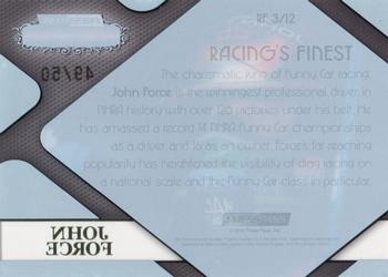 2010 Press Pass Showcase - Racing's Finest Green #RF 3 John Force Back