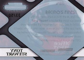 2010 Press Pass Showcase - Racing's Finest Green #RF 11 Tony Stewart Back
