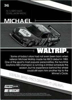 2010 Press Pass Stealth - Black and White #36 Michael Waltrip Back