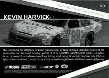2010 Press Pass Stealth - Black and White #53 Kevin Harvick's Car Back
