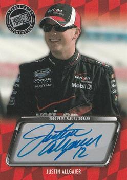 2010 Press Pass - Autographs #NNO Justin Allgaier Front