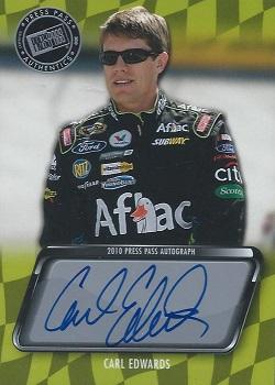 2010 Press Pass - Autographs #NNO Carl Edwards Front