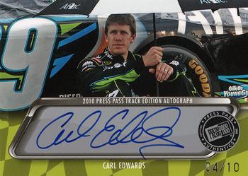 2010 Press Pass - Autographs Track Edition #NNO Carl Edwards Front