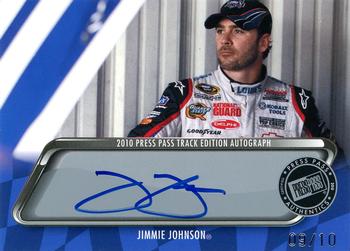 2010 Press Pass - Autographs Track Edition #NNO Jimmie Johnson Front