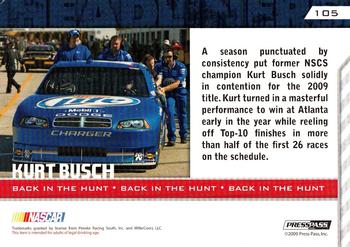 2010 Press Pass - Blue #105 Kurt Busch Back