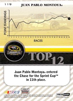 2010 Press Pass - Blue #119 Juan Pablo Montoya Back