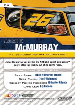 2010 Press Pass - Blue #24 Jamie McMurray Back