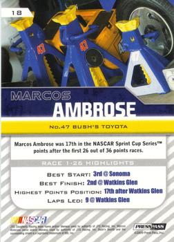 2010 Press Pass - Blue #18 Marcos Ambrose Back