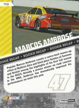 2010 Press Pass - Blue #70 Marcos Ambrose Back