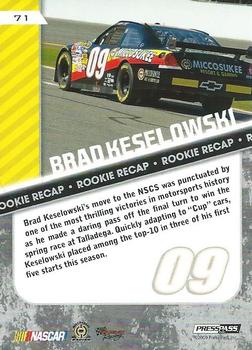 2010 Press Pass - Blue #71 Brad Keselowski Back