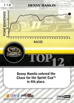 2010 Press Pass - Blue #112 Denny Hamlin Back