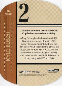 2010 Press Pass - By The Numbers #BN 2 Kyle Busch Back