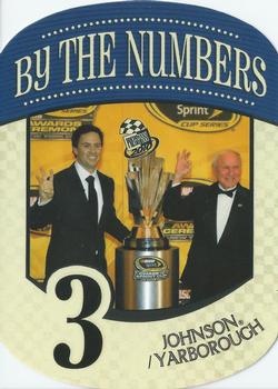2010 Press Pass - By The Numbers #BN 3 Jimmie Johnson / Cale Yarborough Front