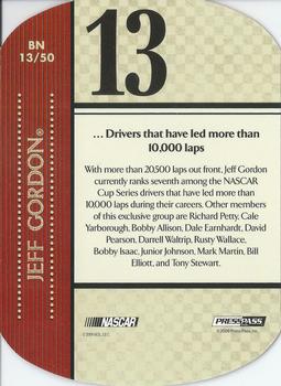 2010 Press Pass - By The Numbers #BN 13 Jeff Gordon Back