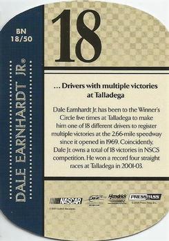 2010 Press Pass - By The Numbers #BN 18 Dale Earnhardt Jr. Back