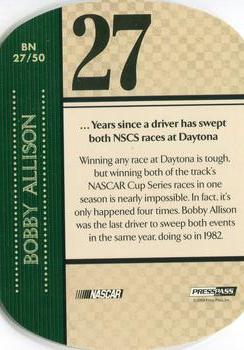 2010 Press Pass - By The Numbers #BN 27 Bobby Allison Back