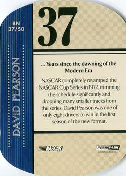 2010 Press Pass - By The Numbers #BN 37 David Pearson Back