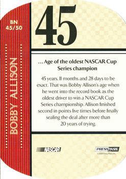 2010 Press Pass - By The Numbers #BN 45 Bobby Allison Back